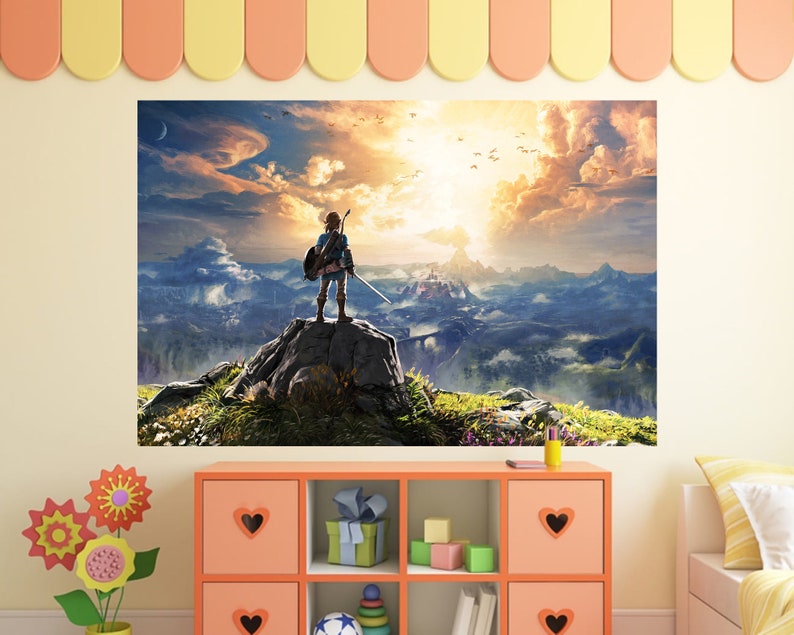 Zelda Wallpaper Zelda Mural Legend of Zelda Vinyl Wallpaper Etsy