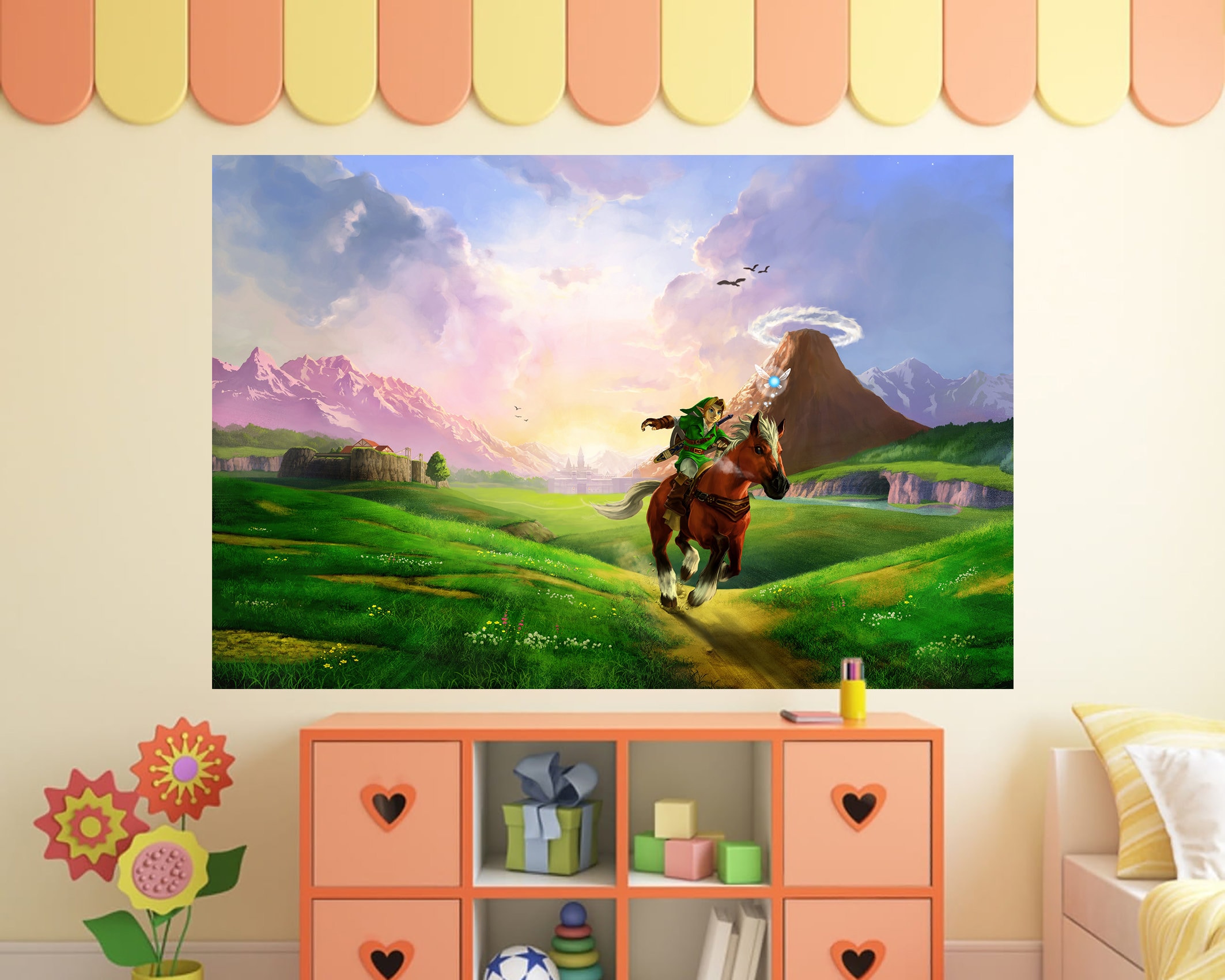 Zelda Wallpaper Zelda Mural Legend of Zelda Vinyl Wallpaper Etsy