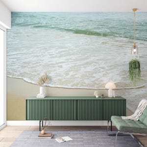 Sea Beach Wallpaper Peel and Stick Beach Wall Mural Ocean Sea Wave Wallpaper Bedroom Living Room Office Wallpaper Beach Wave Sand Wall Decor
