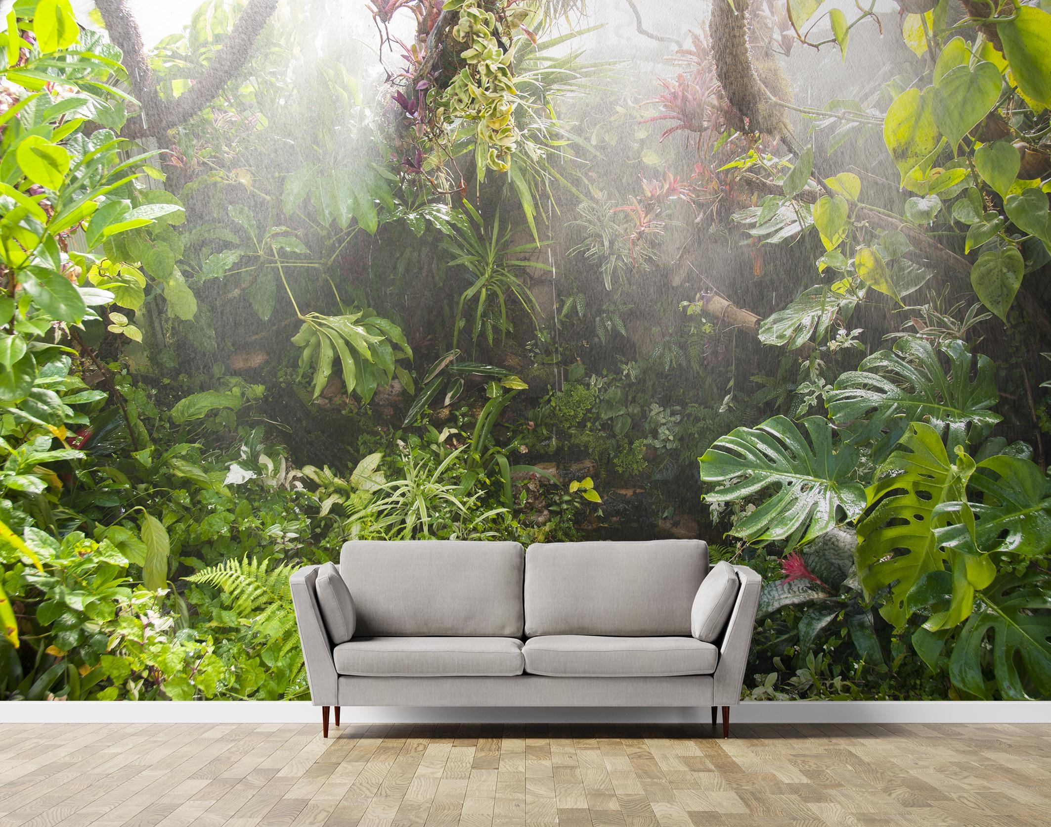 Rainforest Greenery Mural Wallpaper Peel and Stick Nature Wallpaper ...