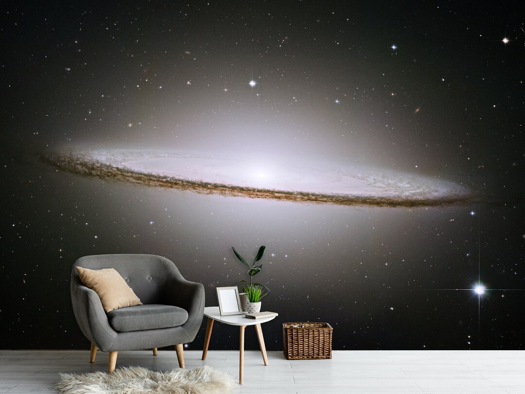 Sombrero Galaxy Wall Mural Wallpaper Peel and Stick Space Etsy