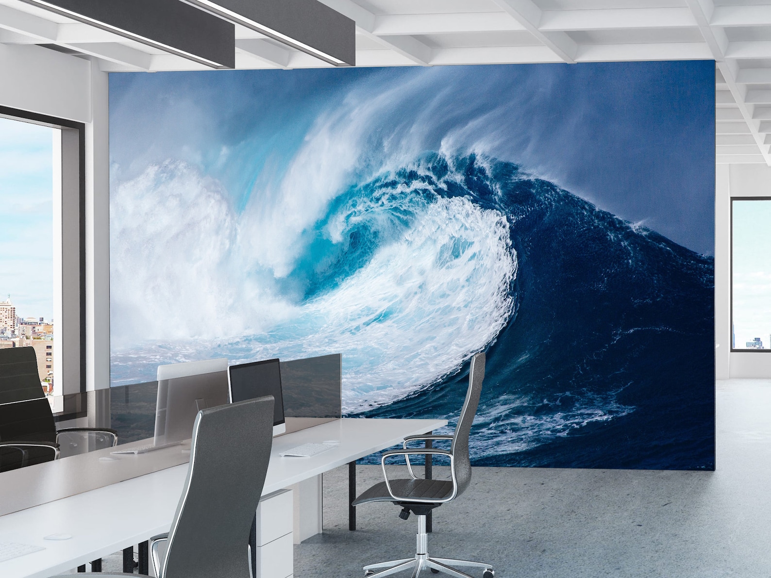 Surf Wallpaper Large Ocean Wave Wall Mural Wallpaper Peel and Etsy