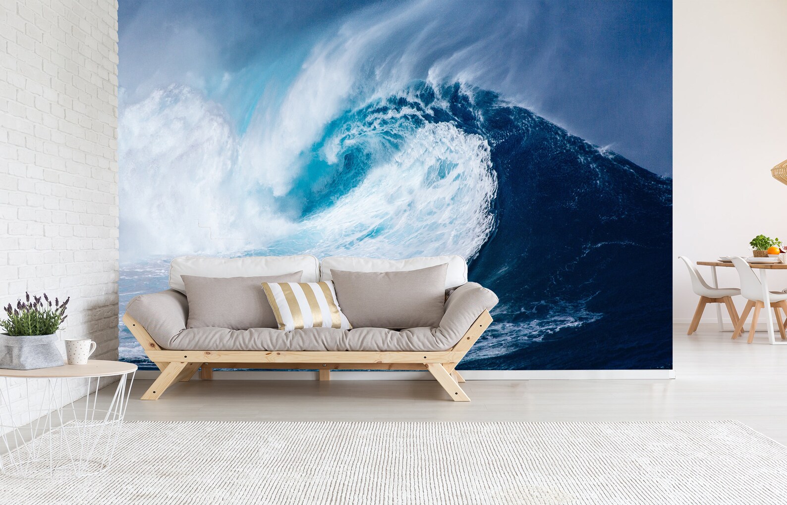 Surf Wallpaper Large Ocean Wave Wall Mural Wallpaper Peel and Etsy