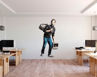 Banksy Steve Jobs Graffiti Wall Decal - Street Art Decor