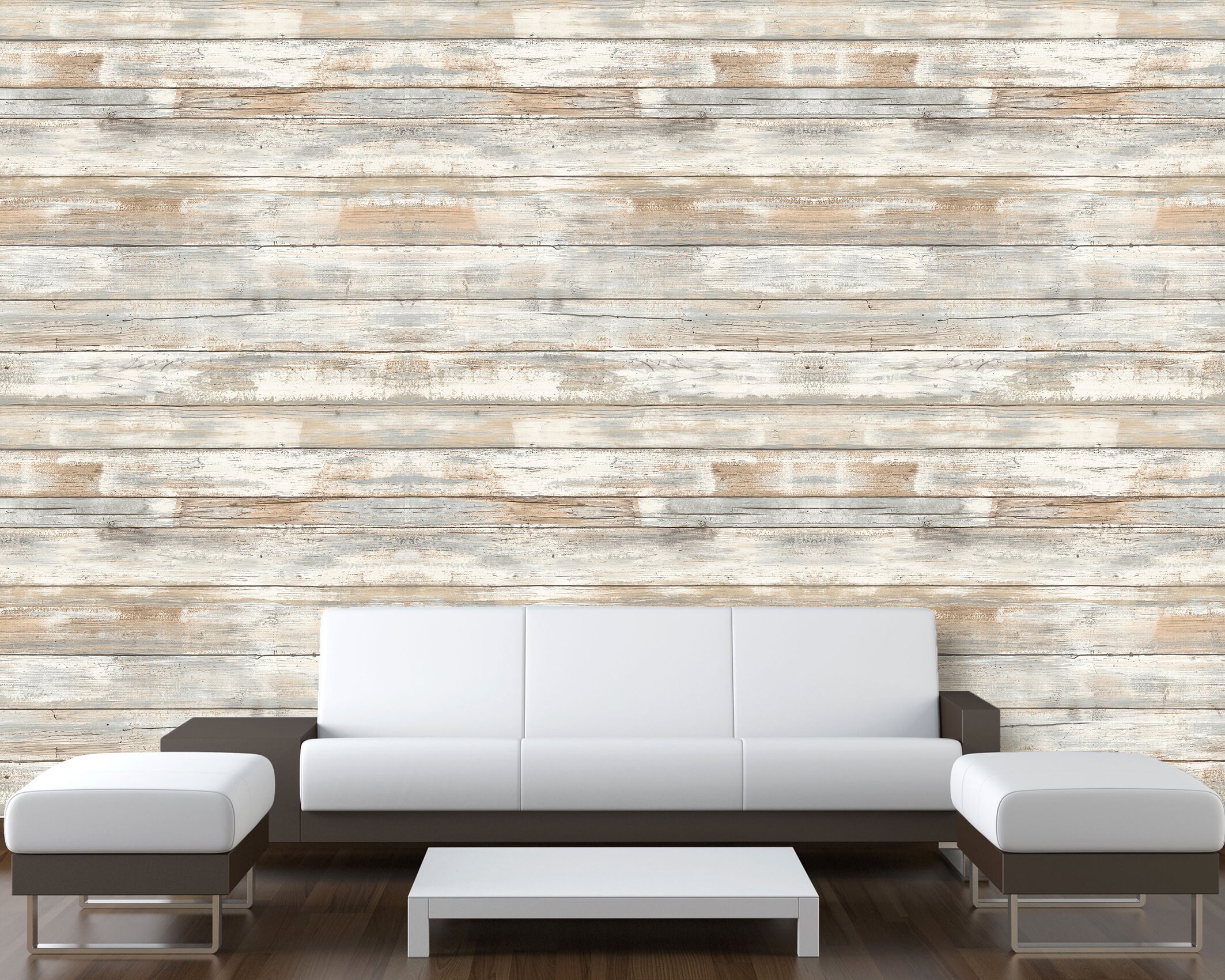 Distressed Wood Planks Wallpaper Shiplap Wall Mural Print Wood Etsy