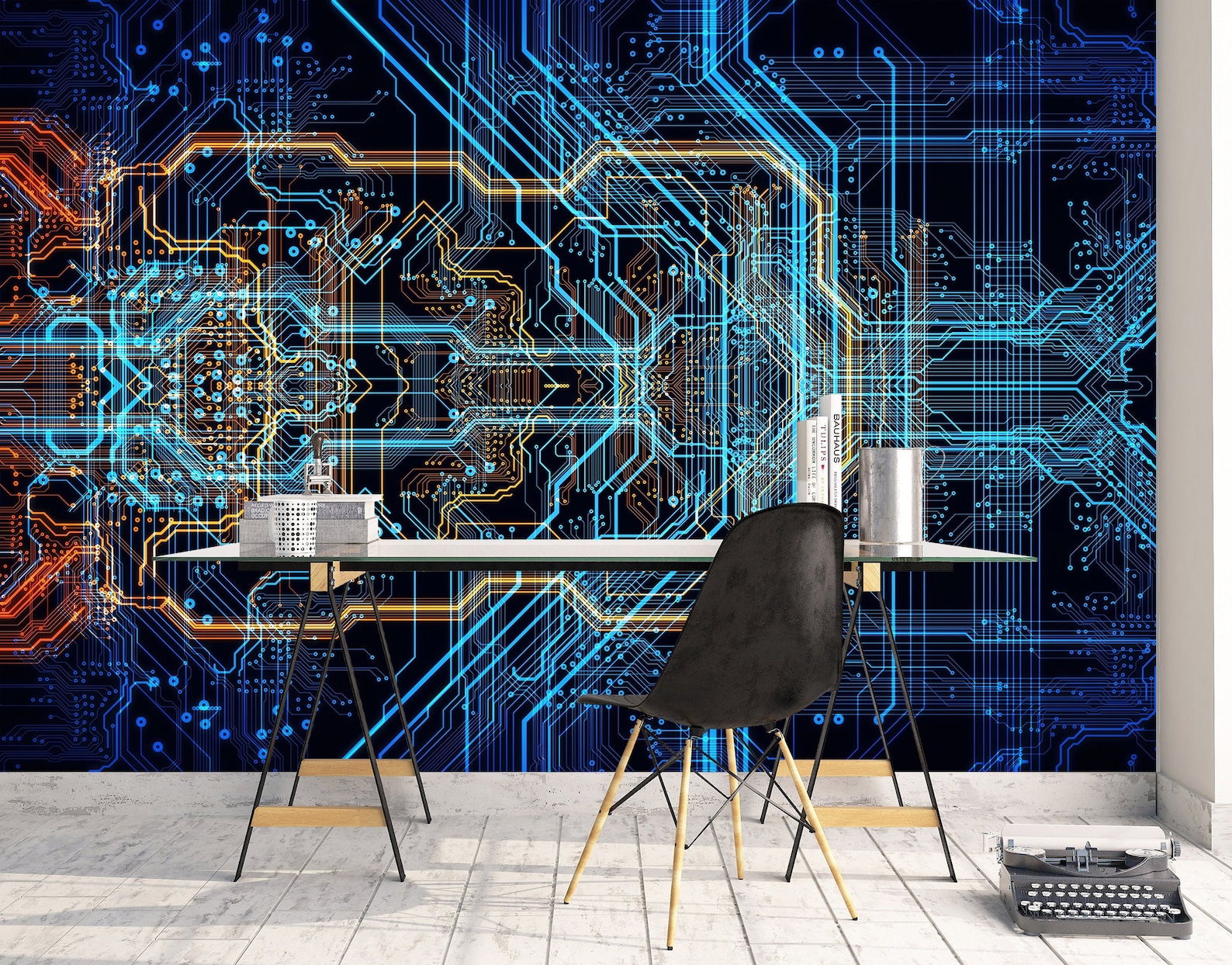 Abstract Electronic Circuit Board Wall Mural Wallpaper IT Technology ...
