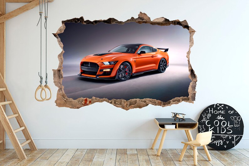 Ford Mustang GT500 Muscle Car Wall Decal Selfadhesive Wall Etsy