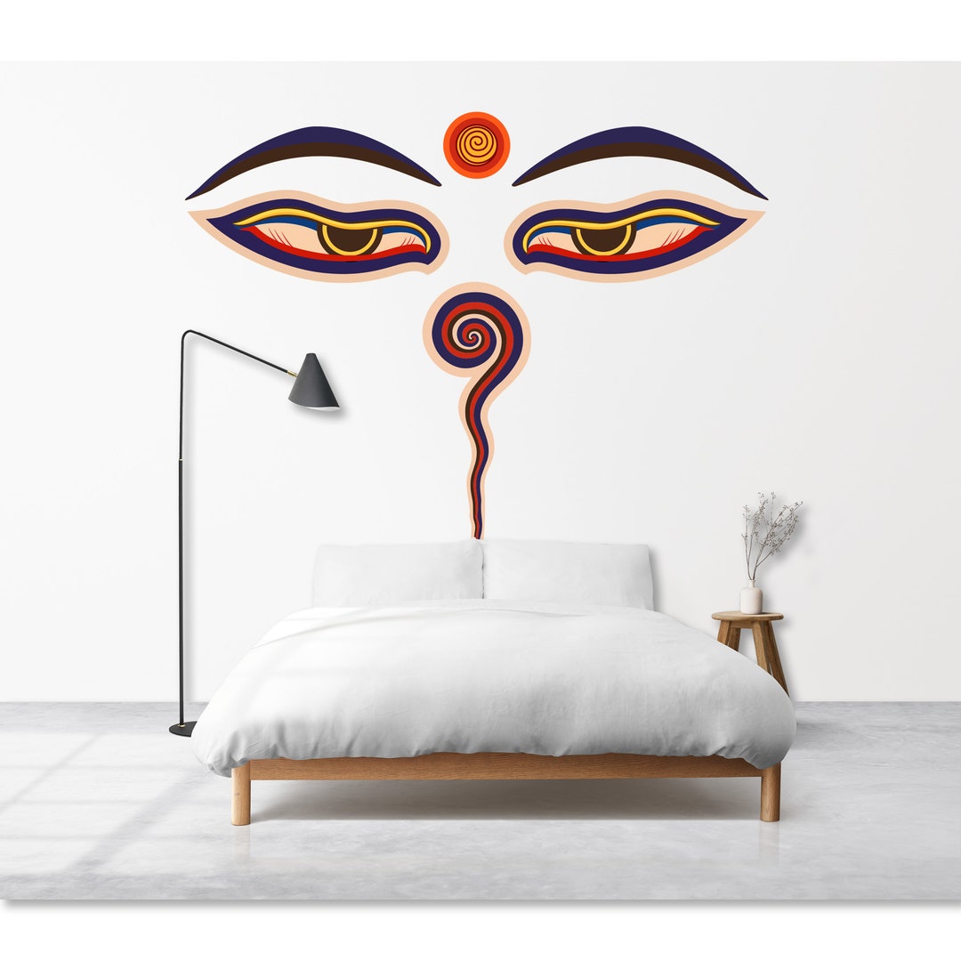 The Eyes of Buddha Wall Decal Buddha Eyes Wall Sticker Buddhist Art