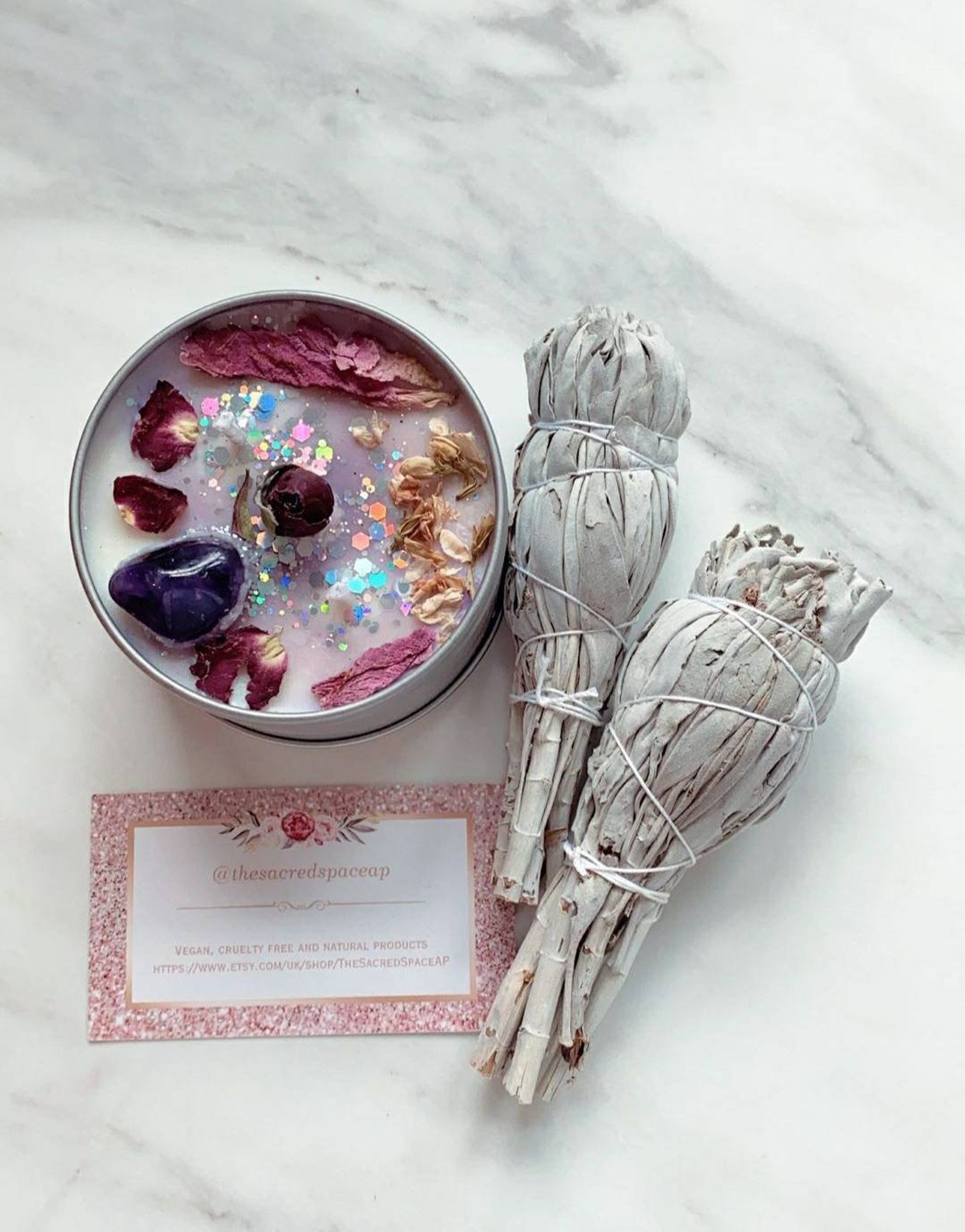 Manifest Crystal Candle Aromatherapy Candle Magic Etsy