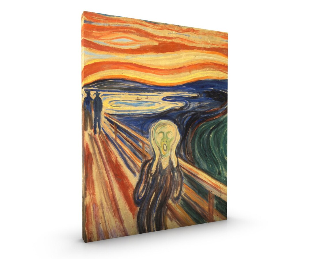 The Scream Edvard Munch CANVAS Framed Glossy Coated Premium With Metal ...