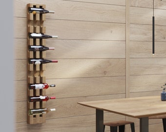 European Oak Wall-Mounted Wine Rack - Perfect Wine Lover's Gift