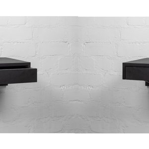 Set of 2 Floating Nightstands - Stylish Wall-Mounted Bedside Tables with Organising Drawers