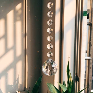Boho Hanging Ball Sun Catcher Crystal bulk,Rainbow Maker,Prism Suncatcher for Windows Home Decorations,Wedding Housewarming Gift mothers day