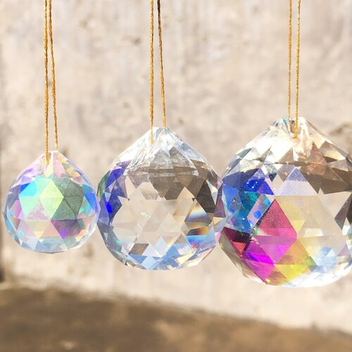 20mm Suncatcher Crystal Bulk Prism Rainbow Maker Hanging Etsy