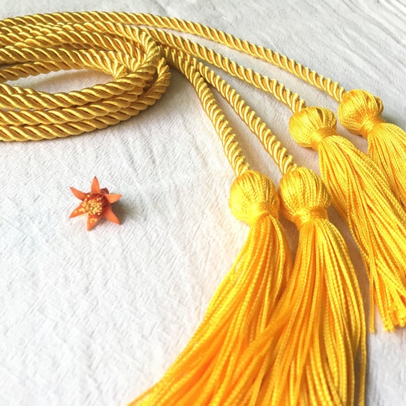 Set of 2 10 Colors Graduation Honor Cords 2024, Single Color, 10 Colors  gold Orange Purple.. 