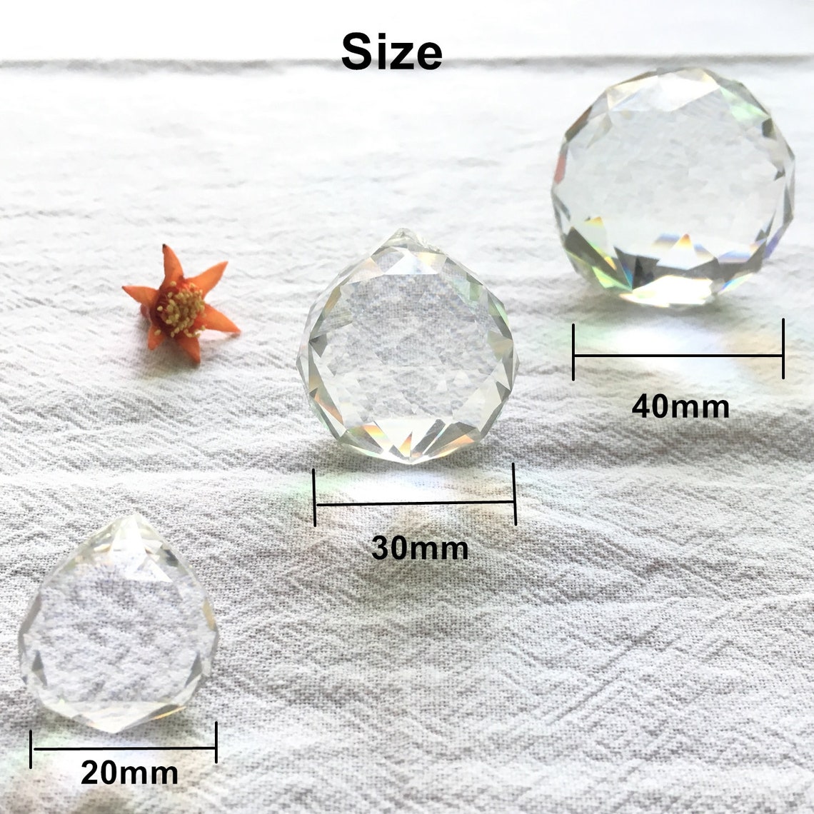 20/30/40mm Suncatcher Crystal Bulk Rainbow Maker Prism Etsy