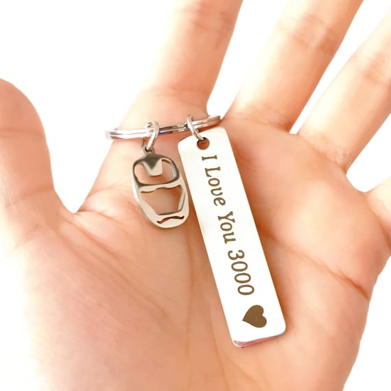 Tecreo Drive Safe Portachiavi I Love You per Amico, Marito, Fidanzato - Regalo di Compleanno per Lui Driver, Argento, M