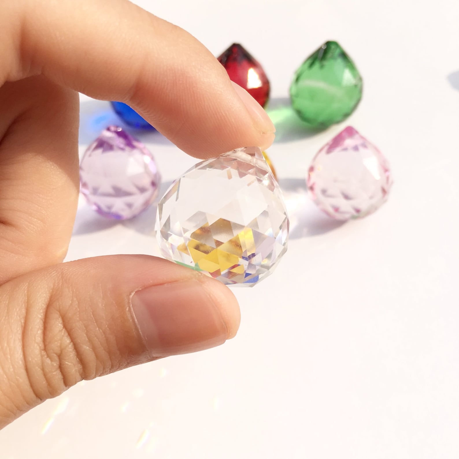 20mm Suncatcher Crystal Bulk Prism Rainbow Maker Hanging Etsy