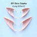 Fairy Pixie Elf Ears Latex, Soft Pointed Ears Cosplay for Anime Party Dress Up Masquerade, Halloween Costume Accessories 2 Size Easy to Wear 