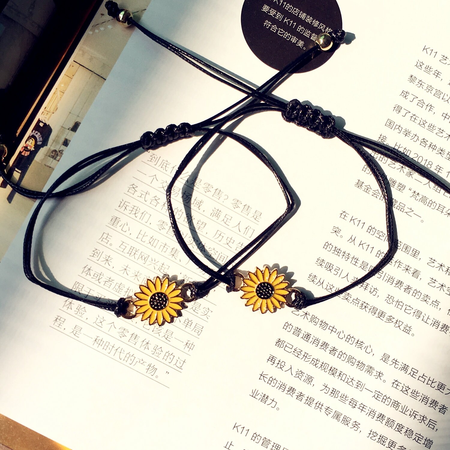 2 braccialetti dell'amicizia con corda per donne, ragazze