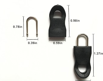 YAZWUR 20 Pezzi Cursori per Cerniera, Zipper Pull Rimovibili, Sostituzione per Cerniere, per Borse, Abbigliamento, Jeans, Valigie, Bagagli