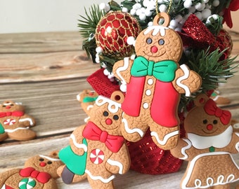 ジンジャーブレッドマンのクリスマスデコレーション12個、クリスマス