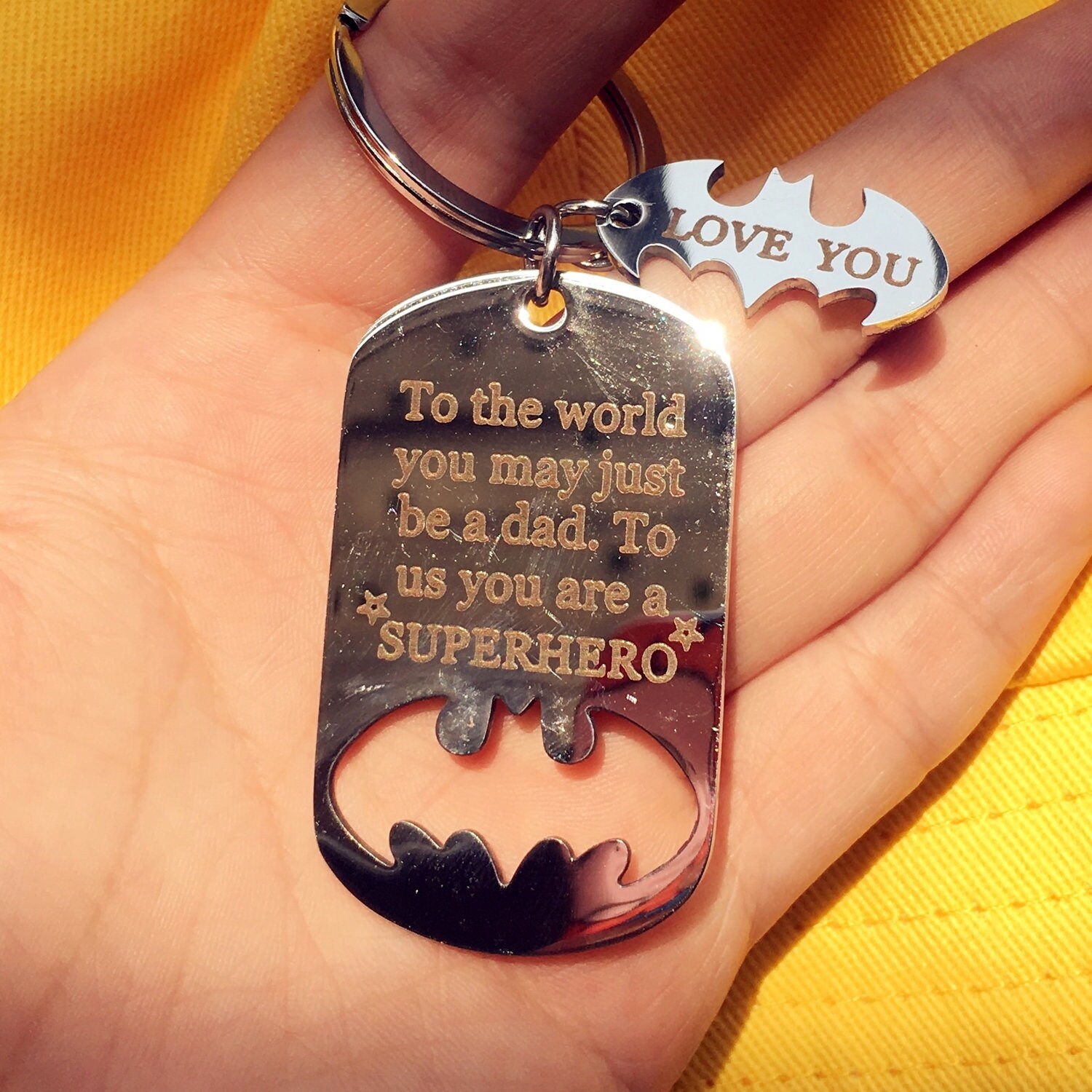 Portachiavi Personalizzato 'I Love You 3000' In Acciaio Inox | Regalo Perfetto Per Papà E Nonno - Finitura Lucida Con Scatola Regalo Inclusa