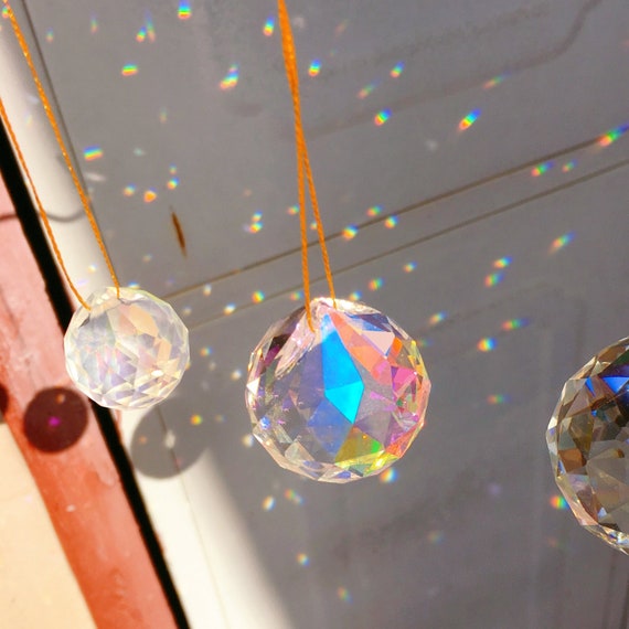 Boule Cristal Déco 10 Attrape-Soleil En Cristal - Boules Prisme Arc-En-Ciel Pour Décoration Intérieur/Extérieur Prisme Décoratif Lumière