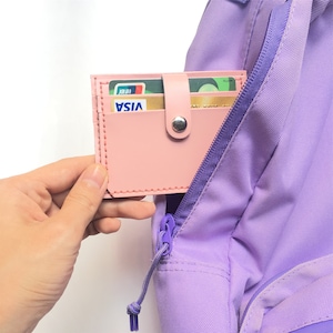 Cartera de cartera de mujer - Tarjeta de cartera rosa mujer - Cambiar bolso de cuero para mujer - Cartera de cuero de viaje de mujer - Mejor cartera de viaje