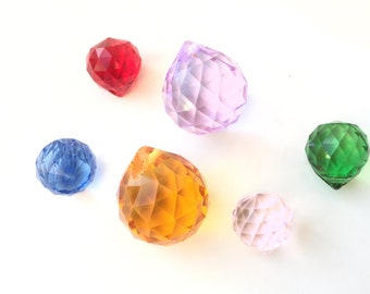 20mm/30mm Sun catcher Crystal bulk, Prism Rainbow Maker, Hanging Pendant ball, Clear Faceted Sphere Color, for Windows Car Home Decorations