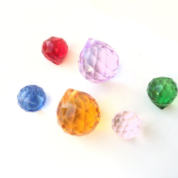 20mm/30mm Sun catcher Crystal bulk, Prism Rainbow Maker, Hanging Pendant ball, Clear Faceted Sphere Color, for Windows Car Home Decorations