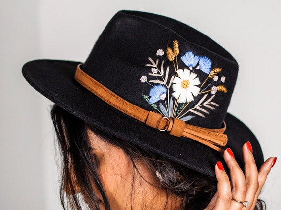 Aretha Hand Embroidered Flower Satin 