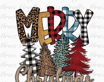 Navidad, Vacaciones, Buffalo Plaid, Noel, Leopard, PNG, Diseño de camisetas, arte