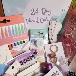 Girls Advent Calendar, 24 Day Advent Calendar, 12 Day Advent Calendar, Scrunchie Gifts, Gifts for Her, Christmas Gift, Birthday Countdown image 6