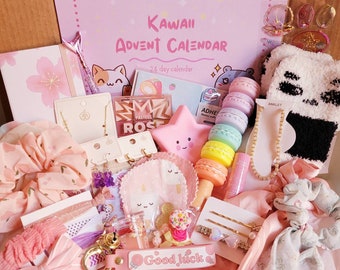 Kawaii Advent Calendar, Christmas Advent Calendar, Girls Advent, Filled Advent, Christmas Gifts, Gifts for Her, Kawaii Gift, Teen Gift