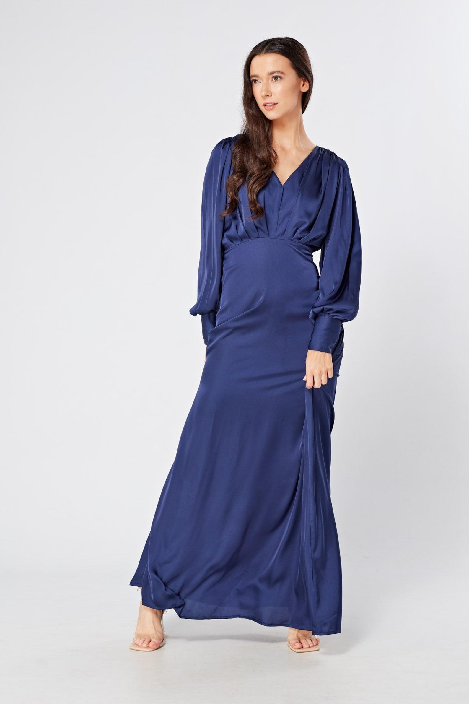 mock neck bodycon dress Front Line & Windsor Size:CURVE 1 Golden Zaffre TMD Gown Comfort