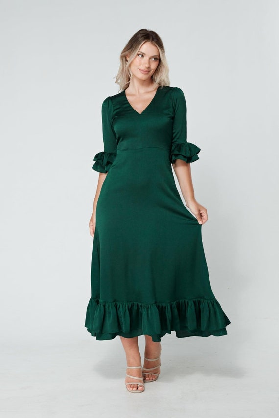 slim fit dress slacks Francesca Midi Dress