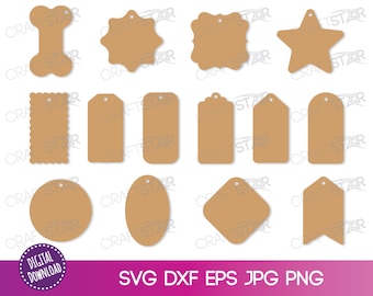 Paquete SVG de etiquetas de regalo: archivos de corte DIY para Cricut y Silhouette (descarga digital)