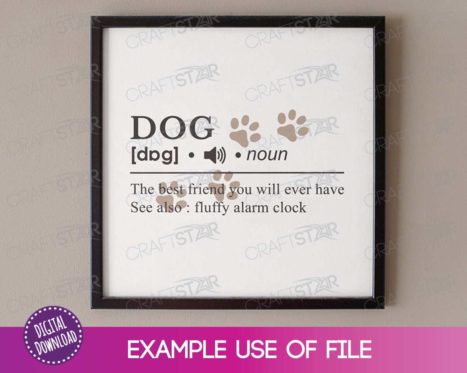 Dog Definition Digital Download Dog Quote SVG File Dog Dictionary
