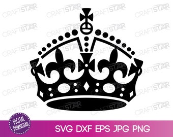 Keep Calm Crown SVG File - Make Your Own Keep Calm Design With Cricut, Silhouette or Sublimation Print - Commercial Use Allowed