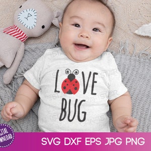 Liefde bug SVG-bestand voor de Cricut of silhouet-cute lieveheersbeestje clipart cartoon-Instant digitale download