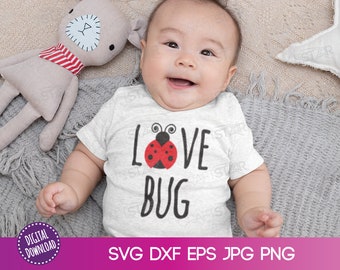 Love Bug Ladybug Clipart (svg, dxf, jpg, png) (Digital Download)
