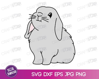 Rabbit SVG File: Easter Bunny Clipart (Digital Download)