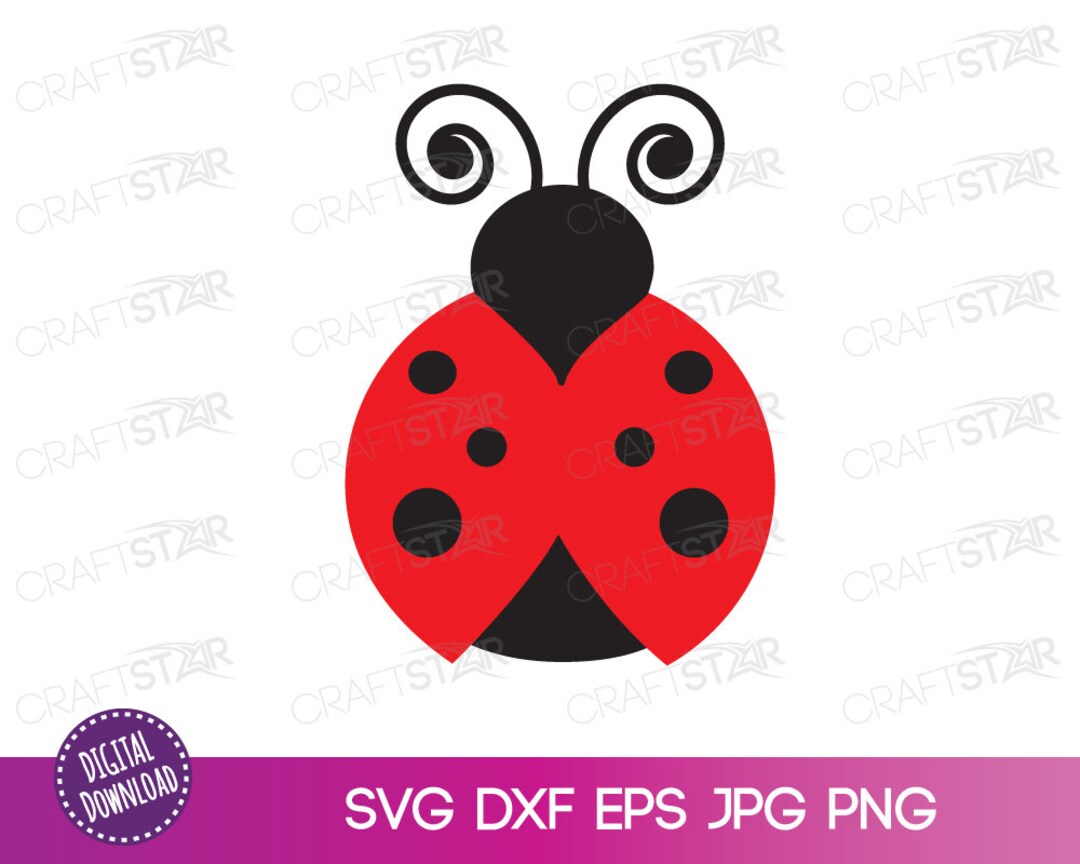 Ladybug SVG File for Cricut or Silhouette - Cute Cartoon Lady Bug ...