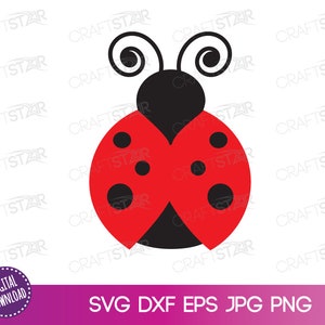 Ladybug SVG File per Cricut o Silhouette - Cute Cartoon Lady bug Clipart per la stampa - Instant Digital Download