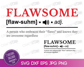 Flawsome Definition Art: SVG Clipart Printable (Digital Download)
