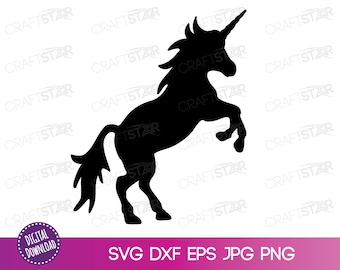 Prancing Unicorn SVG File: Cricut & Silhouette (Digital Download)