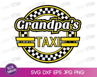 Grandpa's Taxi Sign Clipart: Gift for Grandpa (Digital Download)