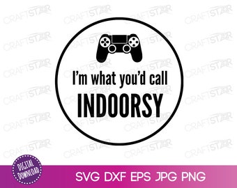 Gamer Shirt SVG File: Indoorsy Teen Gamer Design (Digital Download)