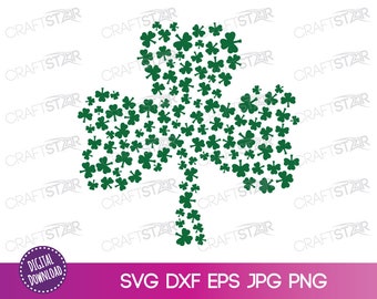 Shamrock SVG: St Patrick's Day Irish Clipart (Digital Download)
